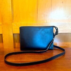 French Connection black, clutch purse.
